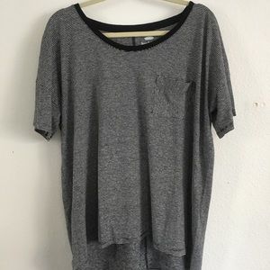 Black and white striped boyfriend tee